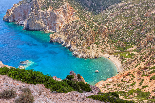 Faros bay, Polyaigos island, Cyclades, Greece