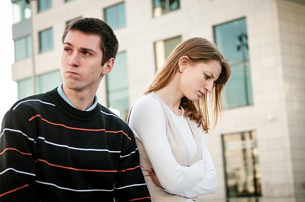 relação problema-retrato de casal - quarell imagens e fotografias de stock