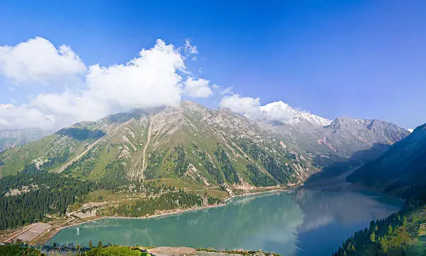 Photo of panorama of  Big Almaty Lake