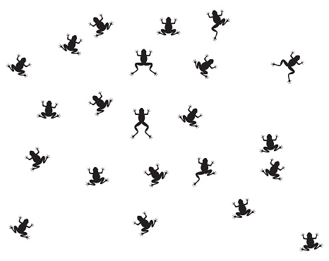 Frog silhouette illustration