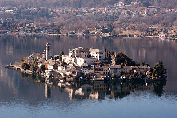 istock Lake Orta famous italian landscape 153658844