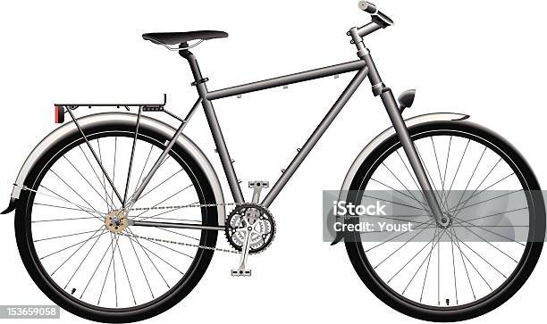 단일 재생속도 자전거 두발자전거에 대한 스톡 벡터 아트 및 기타 이미지 - 두발자전거, 헤드라이트, 바퀴 자국
