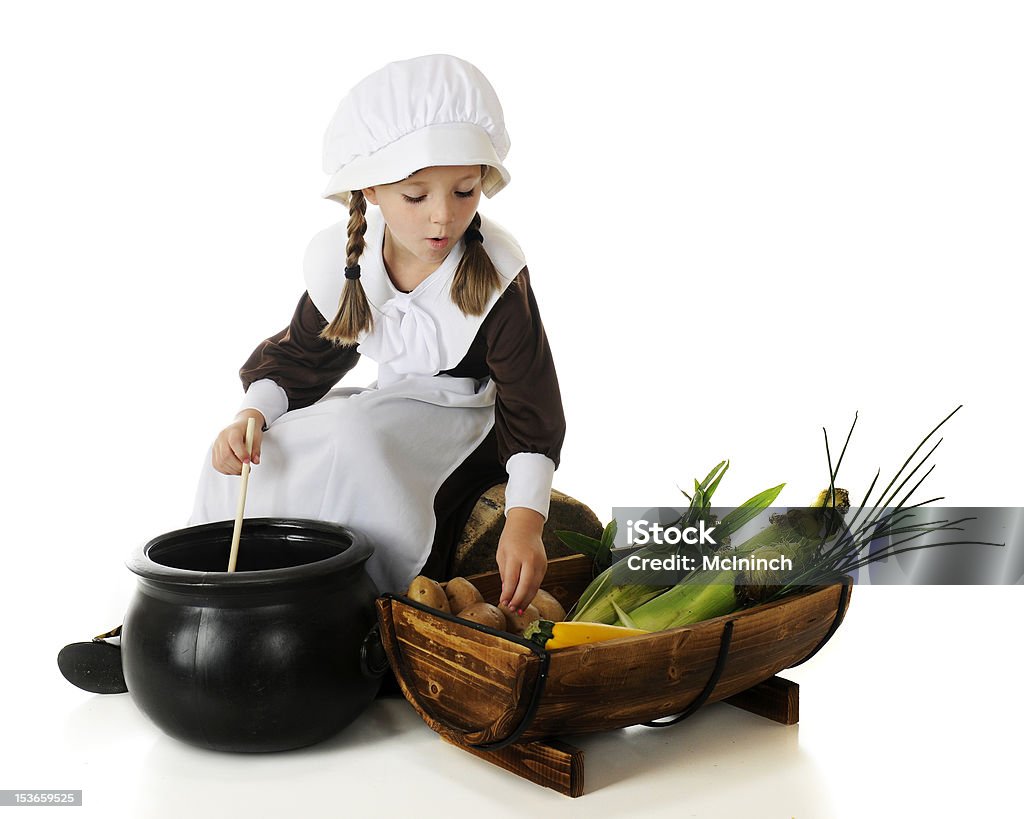 Młody Pielgrzym gotowania - Zbiór zdjęć royalty-free (6-7 lat)