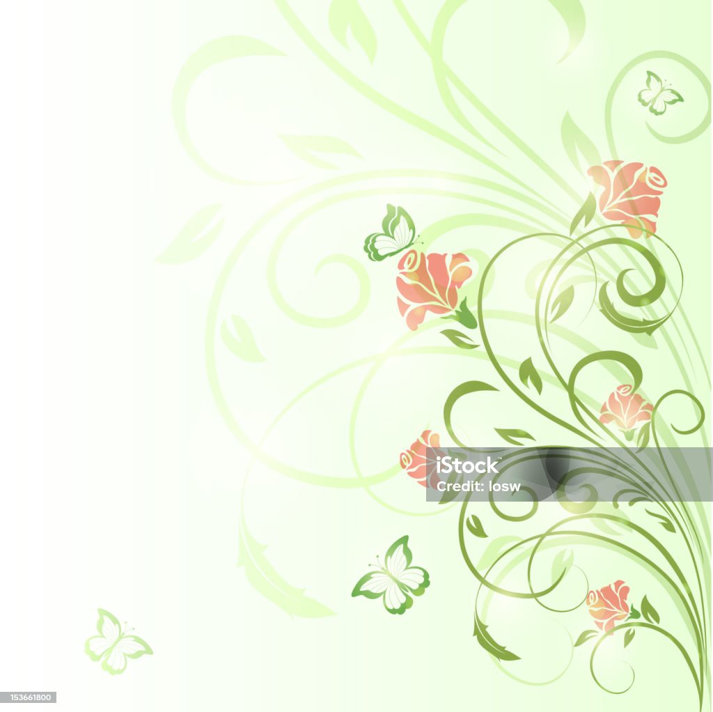 Fond de fleurs - clipart vectoriel de Flore libre de droits