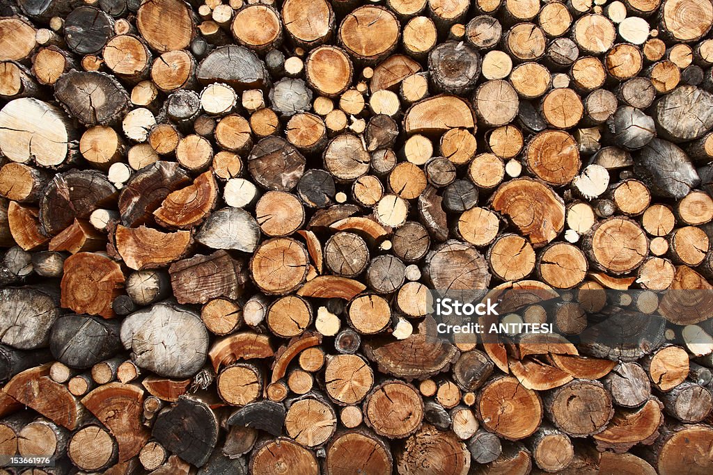 Tas de haché feu de bois - Photo de Arbre libre de droits