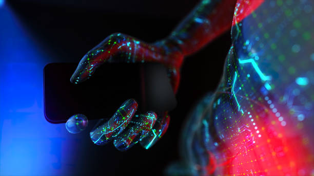 istock Synthetic Humanoid Exploring the World as it Engages in Texting in His Smartphone 1536629632