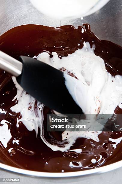 Mix Chocolate And Milk Stock Photo - Download Image Now - Chocolate Mousse, Preparation, Bowl