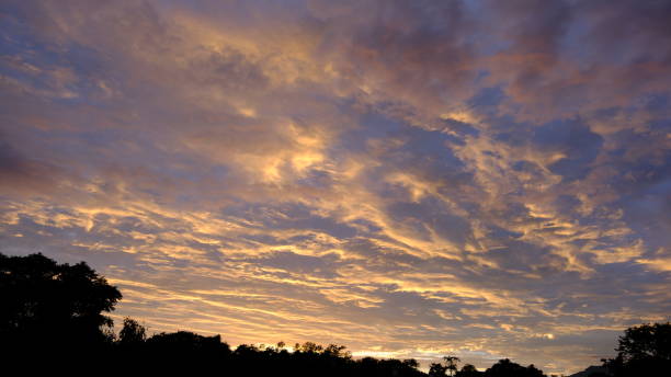 istock Dramatic orange clouds in the sky during sunset - Clouds in the sky background 1536646865