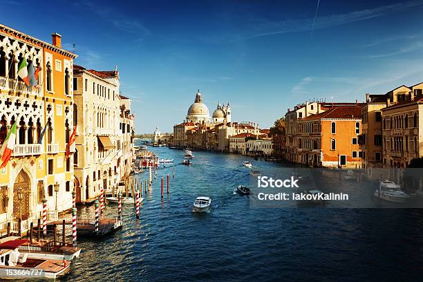 Grand Canal And Basilica Santa Maria Della Salute Venice Italy Stock Photo - Download Image Now