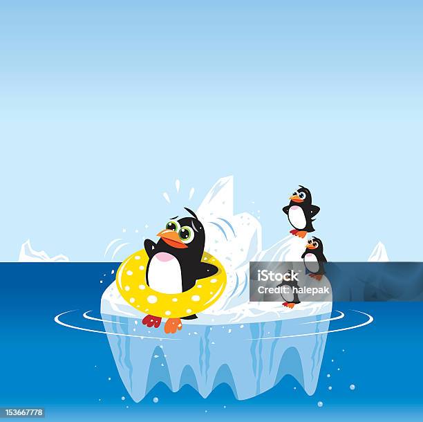 Pingwin Na Iceberg - Stockowe grafiki wektorowe i więcej obrazów Dowcip rysunkowy - Dowcip rysunkowy, Fajny, Ilustracja
