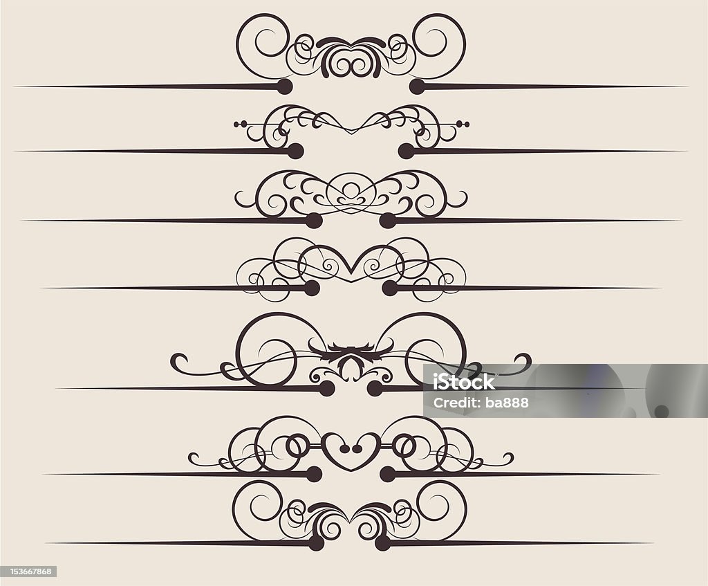 Progettazione di Set di divisori vettoriale immagine 54 - arte vettoriale royalty-free di Arabesco - Motivo ornamentale