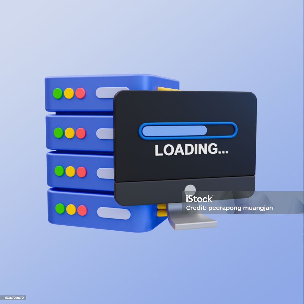 Storage Pc Visual 3d Minimal Database Storage Data Backup Concept Data Storage Pc Screen ...