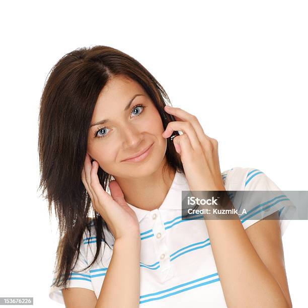 Menina Com Telefone - Fotografias de stock e mais imagens de A usar um telefone - A usar um telefone, Adolescente, Adulto