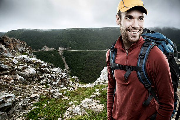 Retrato de um sapato de caminhada - fotografia de stock