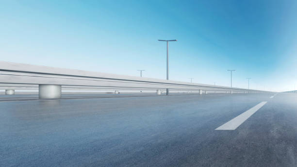 istock View of traffic on the highway with empty asphalt road, 3d rendering. 1536771114