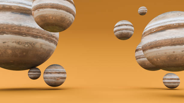 istock Planet Jupiter on a colorful background. Sphere composition. Abstract arts. Background. 1536790395