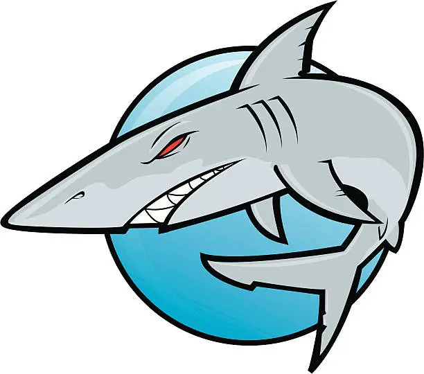 Vector illustration of SHARK SPORTS