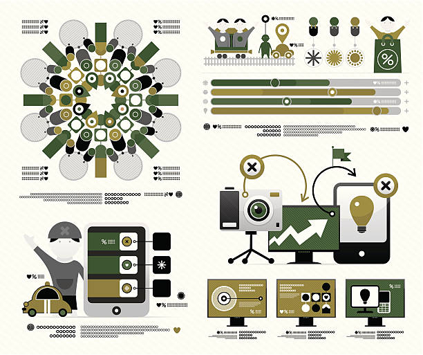 set of vector graphics vector art illustration