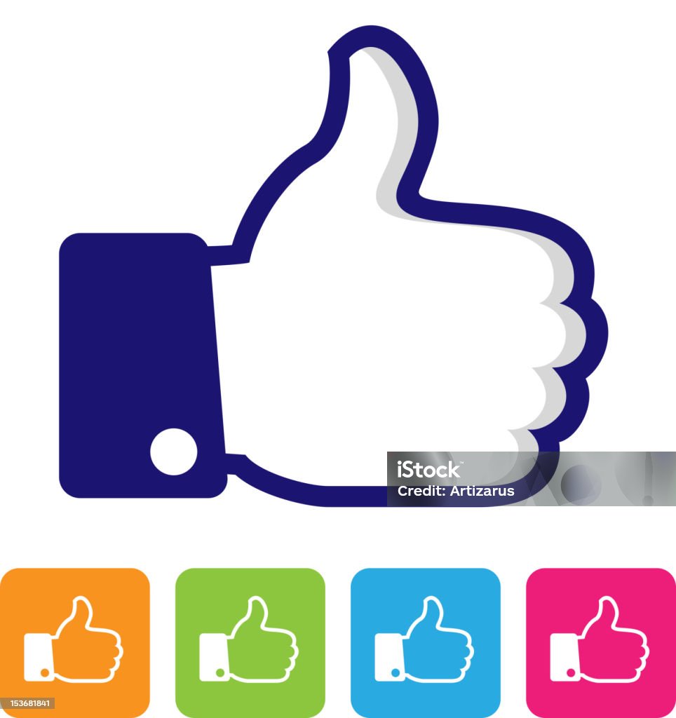 thumbs up like symbol thumbs up like  symbol for your design Social Media stock vector