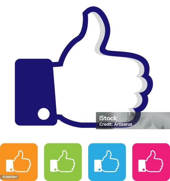 Thumbs Up Like Symbol Stock Illustration - Download Image Now - Social Media, Thumb, Like Button