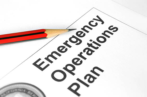 Emergency Operation Plan stock photo