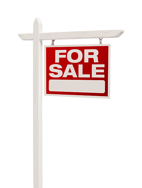 istock For Sale Real Estate Sign on White with Clipping Path 153682251