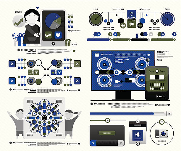 collection: vector icons, elements of infographics, web elements, interesting charts and modern graphics for design.