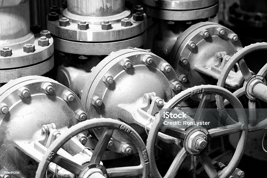 Válvulas industriais-processo - Royalty-free Aberto Foto de stock