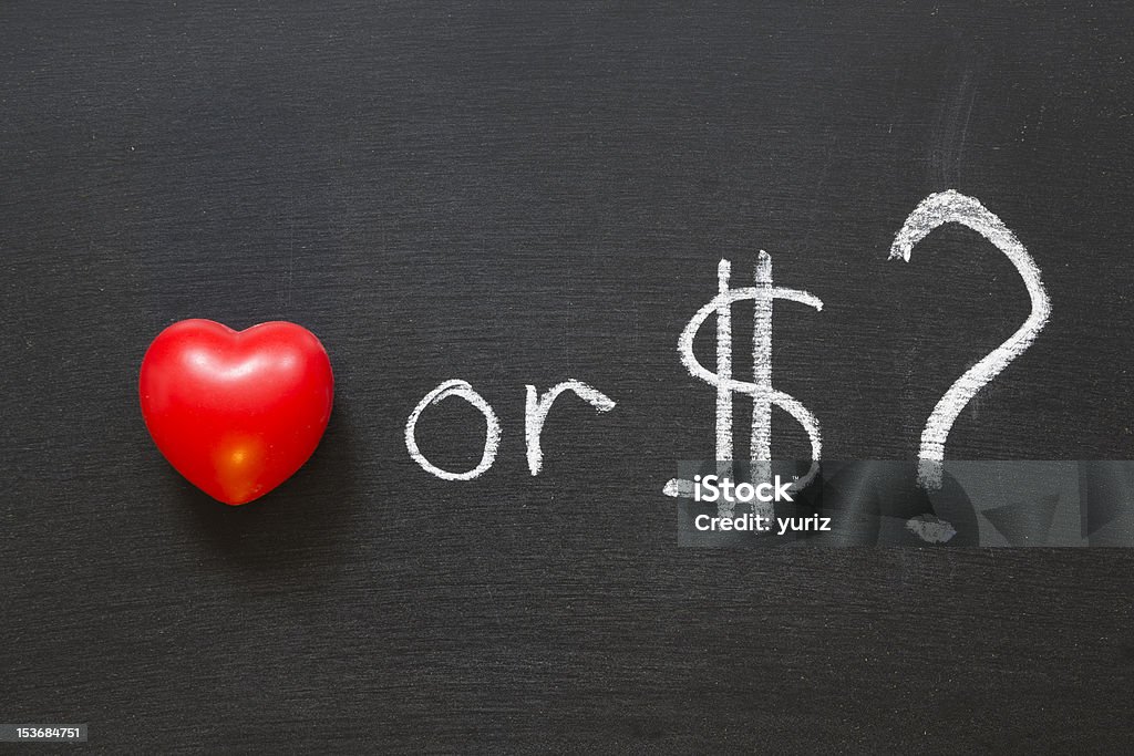 Amor ou dólares? - Foto de stock de Admiração royalty-free