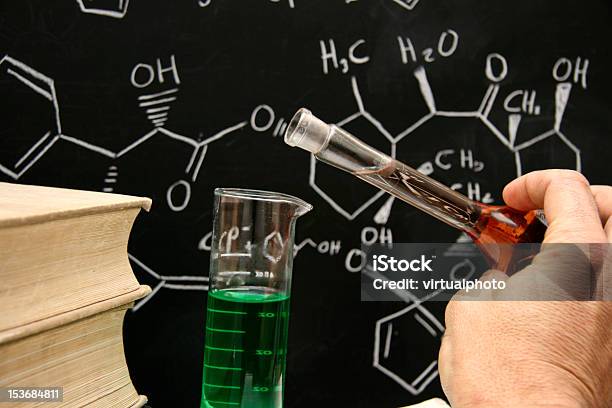 Chemical Mix And Old Book Stock Photo - Download Image Now - Chemist, Green Color, Accuracy