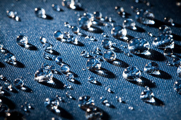 Clean water drops macro stock photo