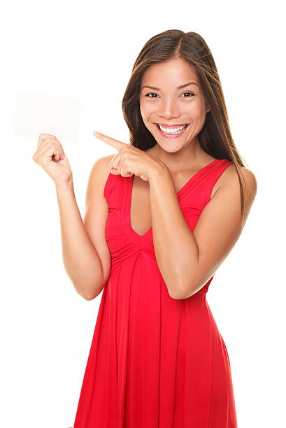 istock Woman pointing at sign 153685711