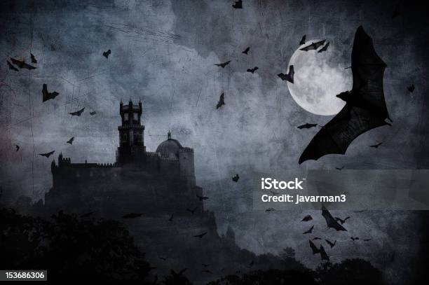 Halloween Background Stock Photo - Download Image Now - Castle, Halloween, Spooky