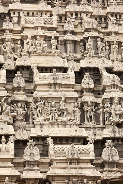 torre de arunachaleswar templo. tiruvannamalai, tamil nadu, ind - arunachaleswar temple - fotografias e filmes do acervo