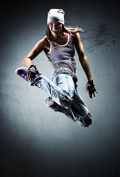 istock Young woman dancer jumping 153686946