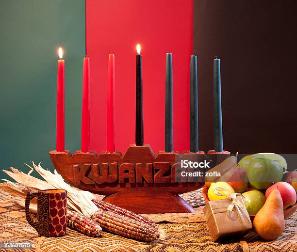 Photo libre de droit de Kwanzaafrican American Holiday banque d'images et plus d'images libres de droit de Kwanza - Kwanza, Beige, Bougeoir