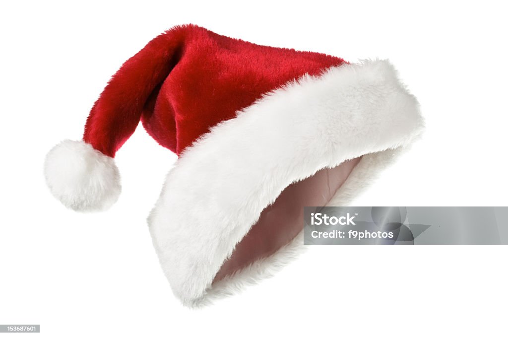 Santa hat isolated on white - Стоковые фото Без людей роялти-фри