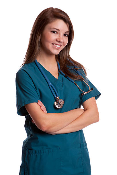 istock Smiling young female nurse 153687862