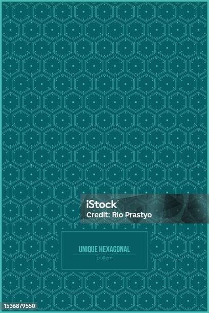 Unique Hexagonal Pattern Unique Hexagonal Pattern With Dark Turquoise Background Stock ...