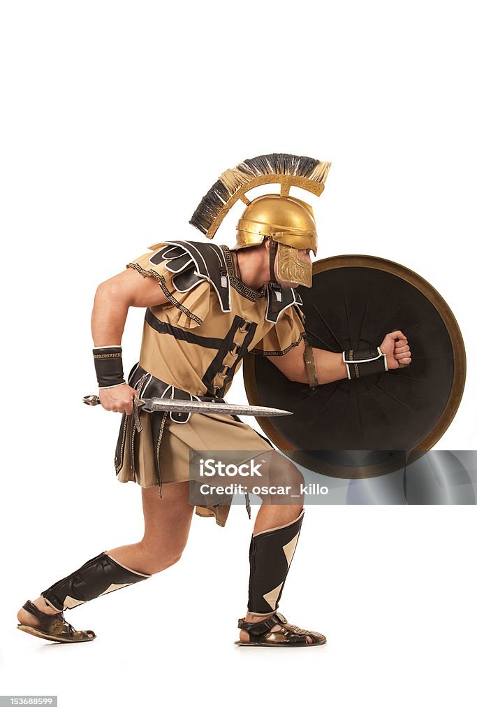 Belligerent gladiador - Foto de stock de Gladiador - Papel Humano royalty-free