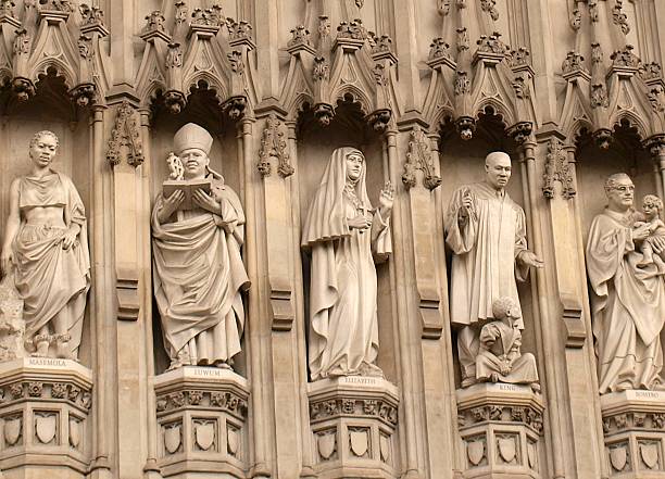 escultura religiosa. - westminster abbey city of westminster awe uk - fotografias e filmes do acervo