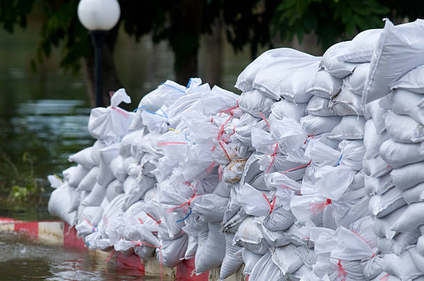 istock Sandbags to prevent flooding 153690434