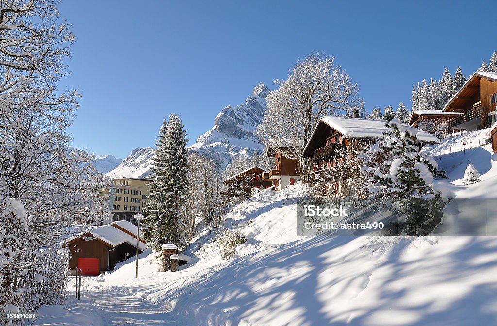 Braunwald, berühmten Schweizer Ski resort - Lizenzfrei Alpen Stock-Foto