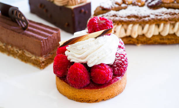 Cakes displayed in a cafe in Kyoto, Japan