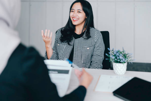 istock business woman in a job interview 1536921604