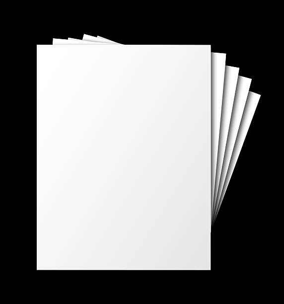 Fanned papers, isolated stock photo