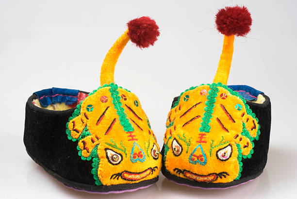istock Chinese handcraft shoes 153693731
