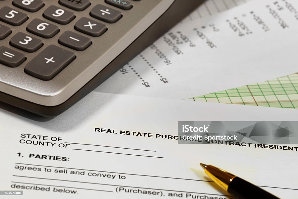 Forma jurídica Real Estate contrato de compra - Royalty-free Acordo Foto de stock