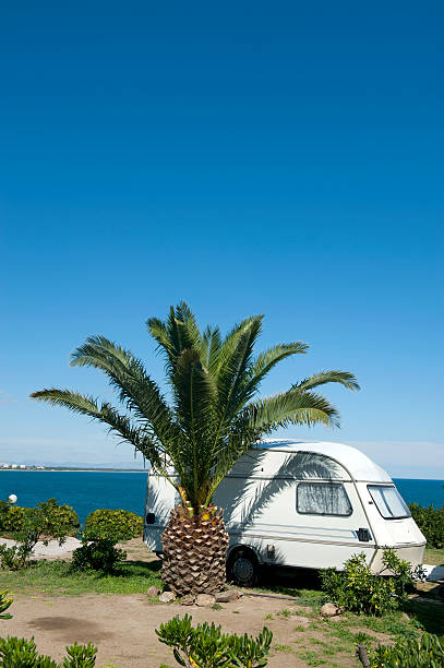 istock Caravan at the sea side 153694301
