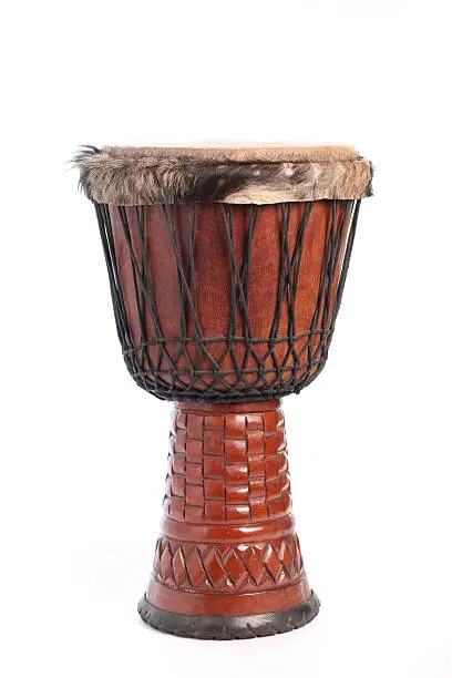 African Djembe on white